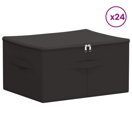 Förvaringslåda 24 pcs Antracit 43 x 34 x 23 cm Non-woven tyg