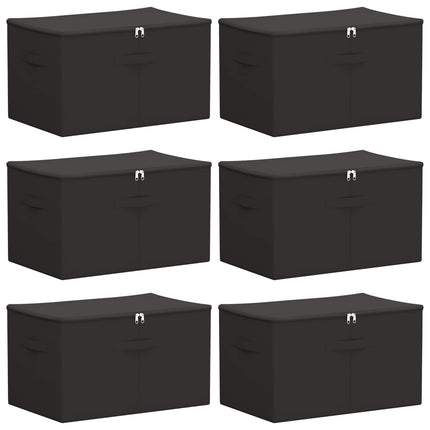 Förvaringslåda 6 pcs Antracit 55 x 35 x 32 cm Non-woven tyg