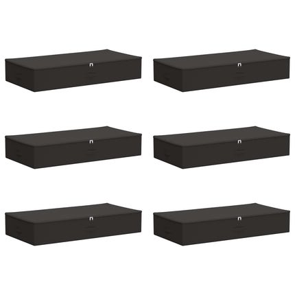 Förvaringslåda 6 pcs Antracit 90 x 48 x 15 cm Non-woven tyg