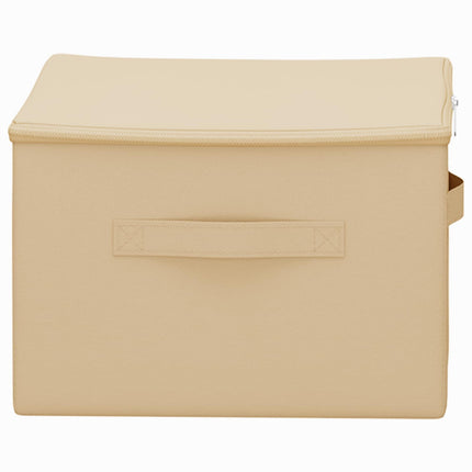 Förvaringslåda 6 pcs Gräddvit 50 x 30 x 25 cm Non-woven tyg
