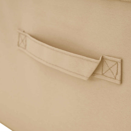 Förvaringslåda 24 pcs Gräddvit 50 x 30 x 25 cm Non-woven tyg
