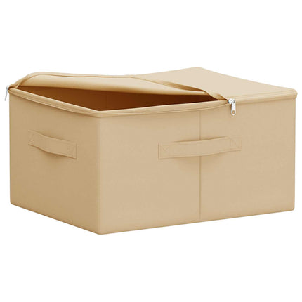 Förvaringslåda 24 pcs Gräddvit 50 x 30 x 25 cm Non-woven tyg