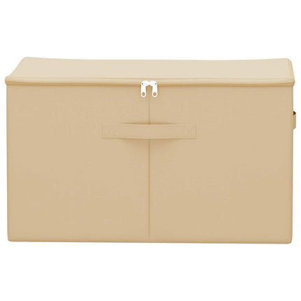 Förvaringslåda 2 pcs Gräddvit 55 x 35 x 32 cm Non-woven tyg