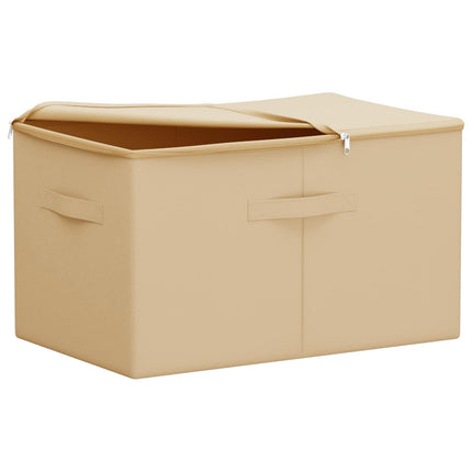 Förvaringslåda Gräddvit 60 x 43 x 35 cm Non-woven tyg