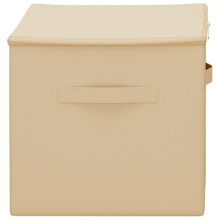 Förvaringslåda 2 pcs Gräddvit 60 x 43 x 35 cm Non-woven tyg