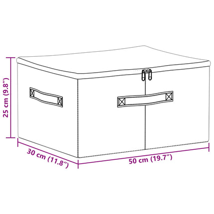 Förvaringslåda 24 pcs Grå 50 x 30 x 25 cm Non-woven tyg