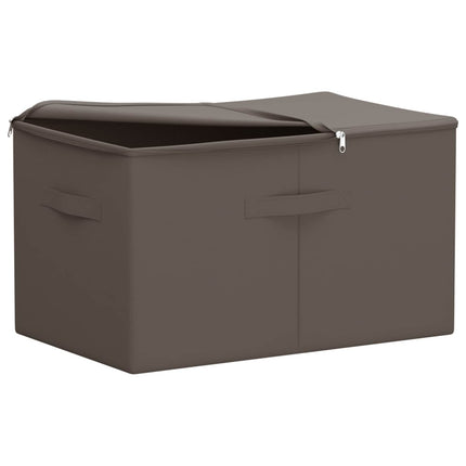 Förvaringslåda 2 pcs Grå 60 x 43 x 35 cm Non-woven tyg