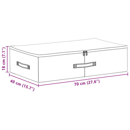 Förvaringslåda 24 pcs Grå 70 x 40 x 18 cm Non-woven tyg