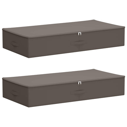 Förvaringslåda 2 pcs Grå 100 x 50 x 18 cm Non-woven tyg