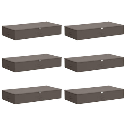 Förvaringslåda 6 pcs Grå 100 x 50 x 18 cm Non-woven tyg
