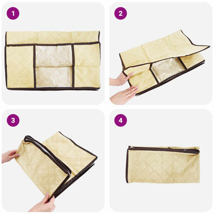 Förvaringslåda med transparent sidofönster 6 st Non-woven tyg