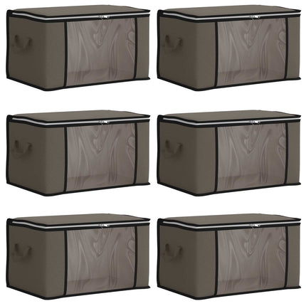 Förvaringslåda med transparent sidofönster 6 pcs Grå