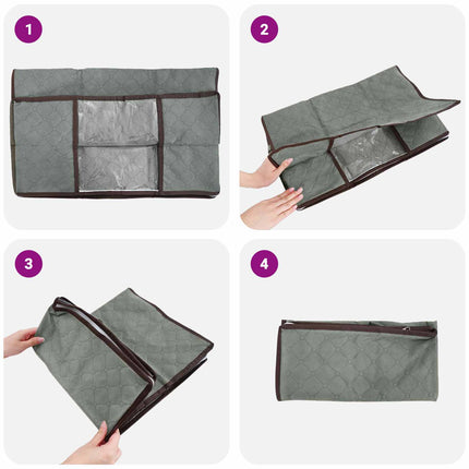 Förvaringslåda med transparent sidofönster 2 st Non-woven tyg
