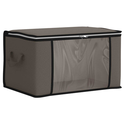 Förvaringslåda med transparent sidofönster Grå 60 x 43 x 35 cm