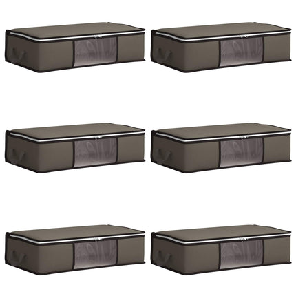 Förvaringslåda med transparent sidofönster 6 pcs Grå