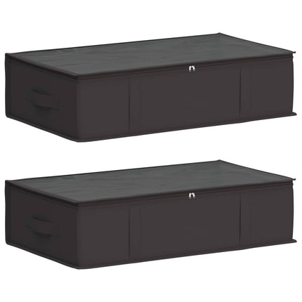 Förvaringslåda med transparent toppfönster 2 pcs Antracit