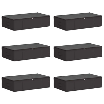 Förvaringslåda med transparent toppfönster 6 pcs Antracit