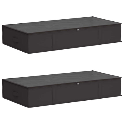 Förvaringslåda med transparent toppfönster 2 pcs Antracit