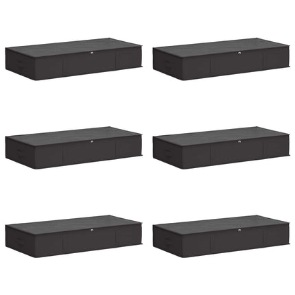 Förvaringslåda med transparent toppfönster 6 pcs Antracit