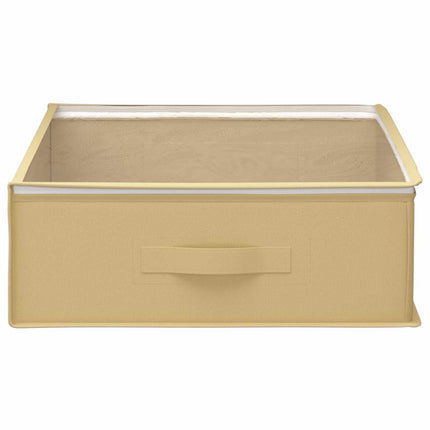 Förvaringslåda med transparent toppfönster 2 pcs Gräddvit