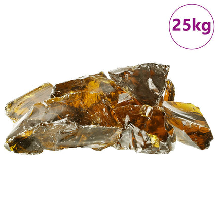 Trädgårdsstenar Brun 12 cm Glas