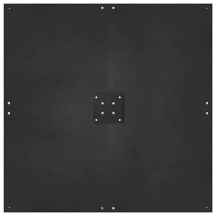Parasollfot Svart 100 x 100 x 4 cm Stål