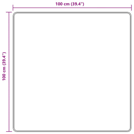 Mattlöpare MARSA Beige 100 x 100 cm Polyester och PVC