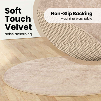 Mattlöpare MARSA Beige 120 x 120 cm Polyester och PVC