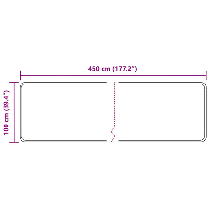 Mattlöpare MARSA Sand 100 x 450 cm Polyester och PVC