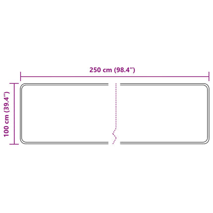 Mattlöpare MARSA Skogsgrön 100 x 250 cm Polyester och PVC