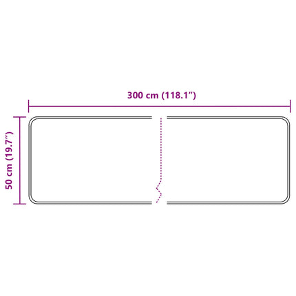 Mattlöpare MARSA Grå 50 x 300 cm Polyester och PVC