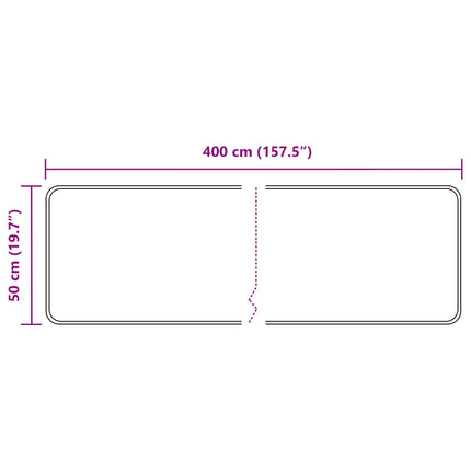 Mattlöpare MARSA Grå 50 x 400 cm Polyester och PVC