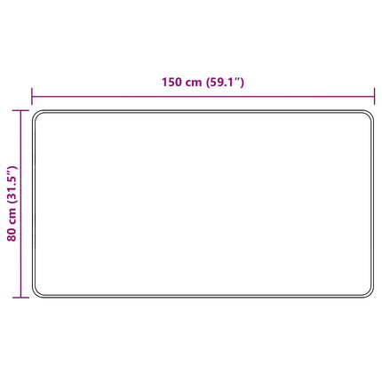 Mattlöpare MARSA Grå 80 x 150 cm Polyester och PVC