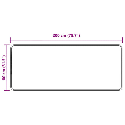 Mattlöpare MARSA Grå 80 x 200 cm Polyester och PVC
