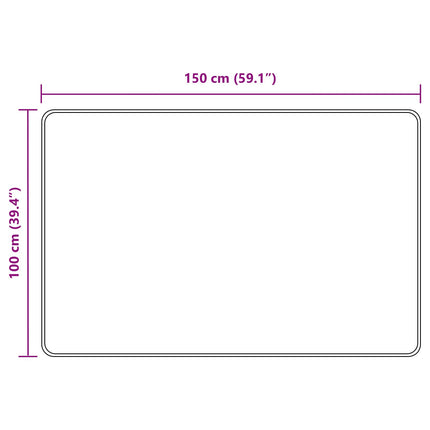 Mattlöpare MARSA Grå 100 x 150 cm Polyester och PVC