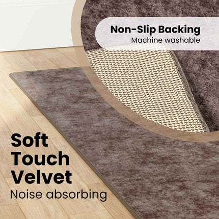 Mattlöpare MARSA Grå 100 x 350 cm Polyester och PVC