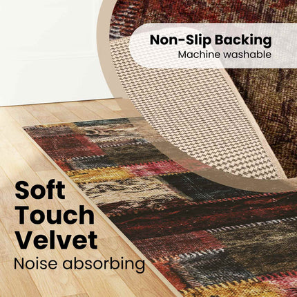 Mattlöpare MARSA Flerfärgsdesign 80 x 350 cm Polyester och PVC