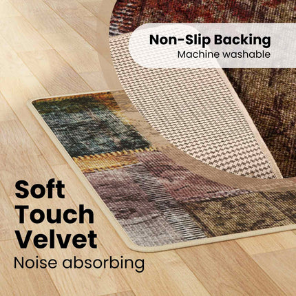 Mattlöpare MARSA Flerfärgsdesign 100 x 100 cm Polyester och PVC