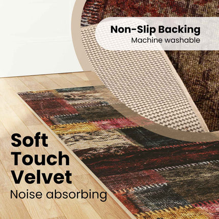 Mattlöpare MARSA Flerfärgsdesign 100 x 400 cm Polyester och PVC