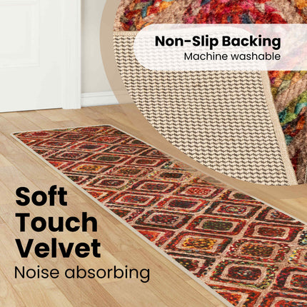 Mattlöpare MARSA Flerfärgsdesign 50 x 350 cm Polyester och PVC
