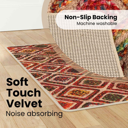 Mattlöpare MARSA Flerfärgsdesign 80 x 100 cm Polyester och PVC