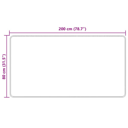 Mattlöpare MARSA Flerfärgsdesign 80 x 200 cm Polyester och PVC
