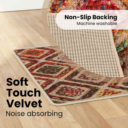 Mattlöpare MARSA Flerfärgsdesign 100 x 100 cm Polyester och PVC