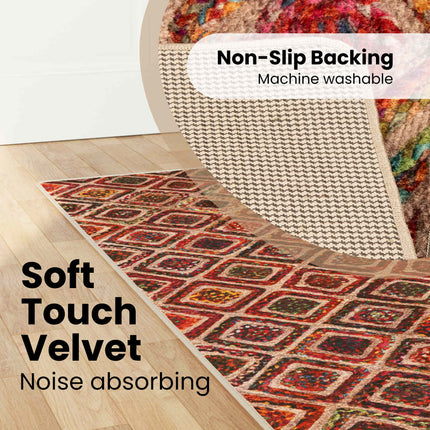 Mattlöpare MARSA Flerfärgsdesign 100 x 300 cm Polyester och PVC