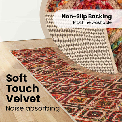 Mattlöpare MARSA Flerfärgsdesign 100 x 450 cm Polyester och PVC