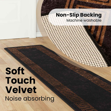 Mattlöpare MARSA Svart 50 x 250 cm Polyester och PVC