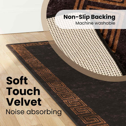 Mattlöpare MARSA Svart 100 x 350 cm Polyester och PVC