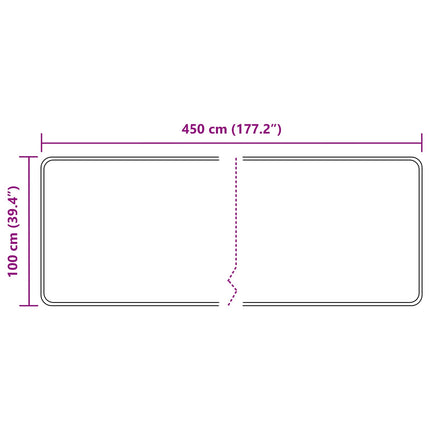 Mattlöpare MARSA Svart 100 x 450 cm Polyester och PVC