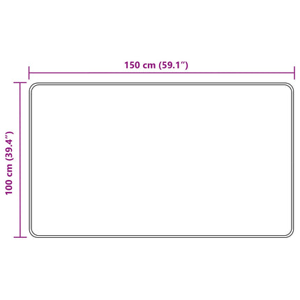 Mattlöpare MARSA Vit 100 x 150 cm Polyester och PVC