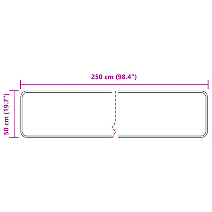 Mattlöpare MARSA Svart 50 x 250 cm Polyester och PVC